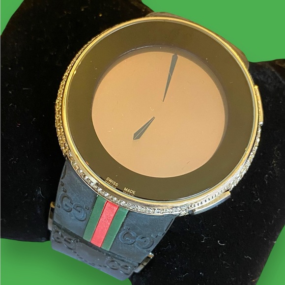 AUTHENTIC Gucci I-Gucci MENS 5.37 CTW Diamond Digital Watch NICE!!! - Picture 4 of 16